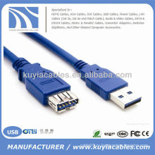 Новый синий USB-удлинитель 1,5 М USB 3.0 для удлинительного кабеля для мужчин и женщин, 1,5 м